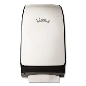 Kimberly Clark KCC 39640 - Kleenex Mod Scottfold Folded Towel Dispenser - 18.8 Height x 5.5 Width x 10.7 Depth - White - Tear Resistant, Key Lock, Translucent - 1 Each