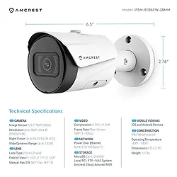 AMCREST INDUSTRIES-IP5M-B1186EW-28M