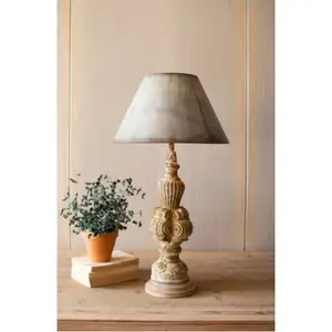 Kalalou CCG1593 - Stylish Table Lamp with Unique Base and Metal Shade