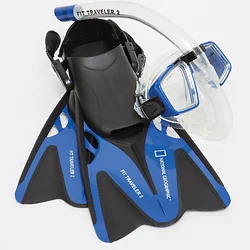 National Geographic Snorkeler-Fit Traveler 2 Set Emerald ML/XL