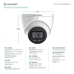 AMCREST INDUSTRIES-IP4M-1048EW-AI