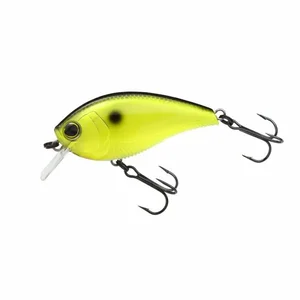 Yozuri R1352 BLCL - Yo-Zuri 3DB Crank 1.5 Squarebill Lure - Black Back Chartreuse
