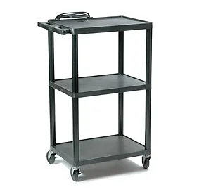 Hamilton Beach PC1642E - HamiltonBuhl AV Cart with Integrated Power Strip, Black