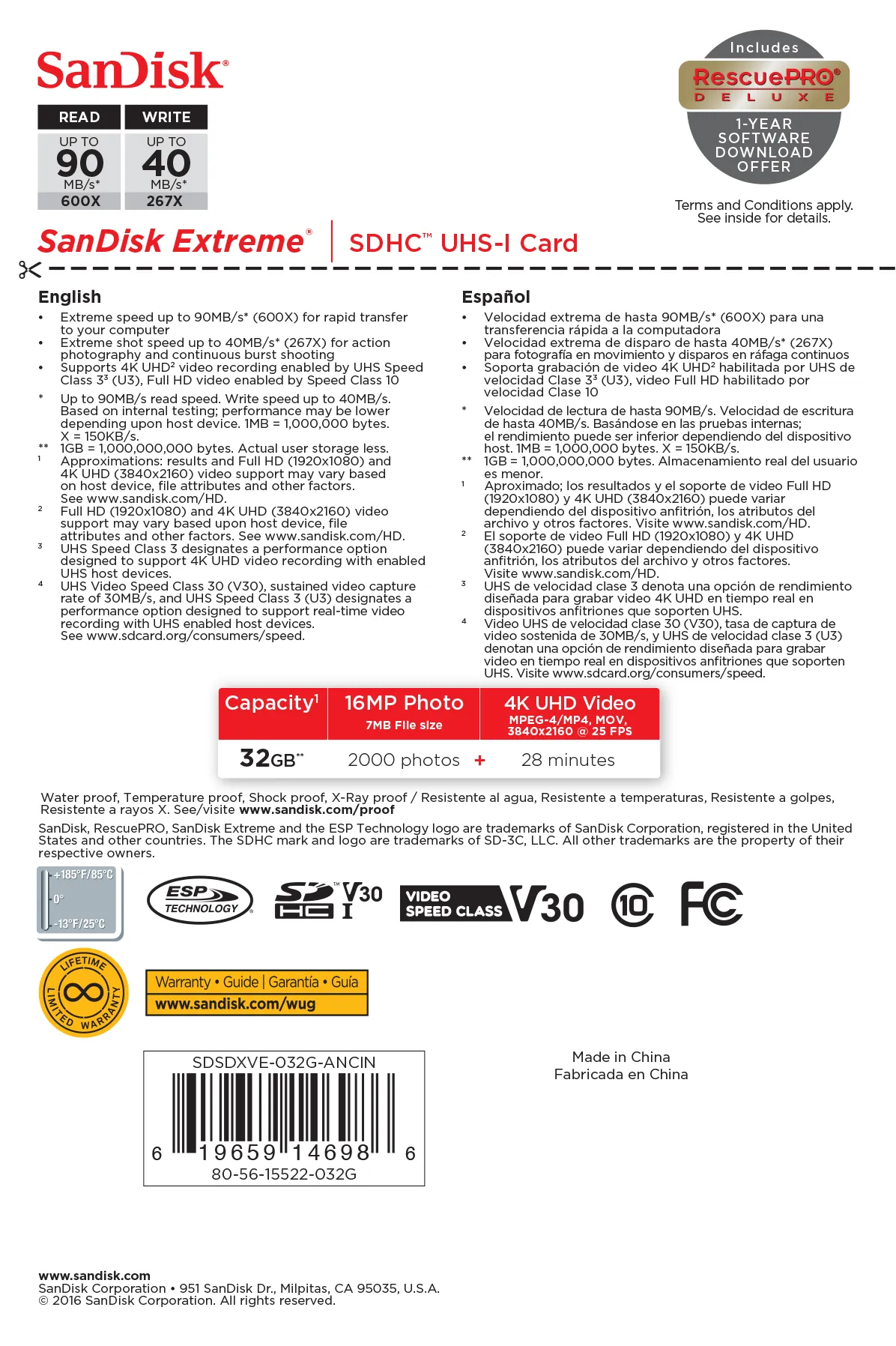 Western Digital-SDSDXVE032GGNCIN