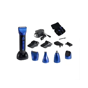 Optimus 50150 CASE - 15 Piece Wet/Dry Multi-Use Clipper and Trimmer, Blue/Black by Optimus