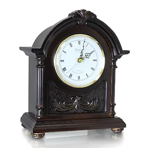 Bedford BED183 - Elegant Wood Mantel Clock with Chimes and Volume Control
