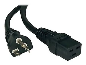 Tripp Lite P049010 - 10ft Power Cord Extension Cable C19 to 5-20P Heavy Duty 20A 12AWG 10' - (IEC-320-C19 to NEMA 5-20P) 10-ft.