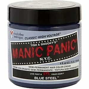 Manic Panic 390136 - High Voltage Hair Color Cream - Blue Steel 4 Oz