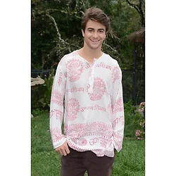 Jayli Imports-AS108Mshirt:AS108-whtred-2X