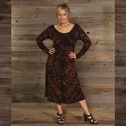 Jayli Imports-JD405WDress:JD405-rust-L