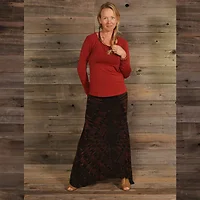 Jayli Imports-JD202WSkirt:JD202-rust-L