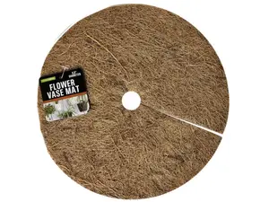 Bulk Buys GE693 - 19.8" Round Non-Slip Flower Vase Mat with Coconut Liner