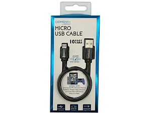 Bulk Buys AA456 - GoMovi 10ft Black Micro USB Cable - Fast Charging & Syncing