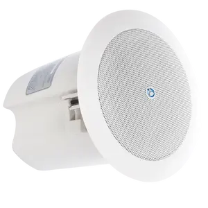 Atlasied 115.5 - 4" In-Ceiling Speaker 16-Watt 70/100v Transformer Ported Enclosure White Pai