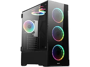 Bgears b-Voguish-RGB - Voguish RGB Mid Tower ATX Case - Black/Glass