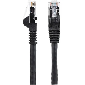 Startech N6LPATCH1BK - 30cm(1ft) CAT6 Ethernet Cable, LSZH (Low Smoke Zero Halogen) 10 GbE Snagless 100W PoE UTP RJ45 Black Network Patch Cord, ETL - 1ft/30cm Black LSZH CAT6 Ethernet Cable - 10GbE Multi Gigabit 1/2.5/5Gbps/10Gbps to 55m - 100W PoE++ - ANSI/TIA-568-2.D Category 6 - 24 AWG stranded 100% copper wire - Snagless Low Smoke Zero Halogen 4 pair UTP RJ45 Network Patch Cord, ETL Verified