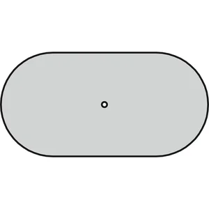 Lorell LLR POC4872GE - Prominence 2.0 Half-Racetrack Conference Tabletop - 72 x 481.5, 0.1 Edge - Band Edge - Material: Particleboard - Finish: Laminate, Gray Elm