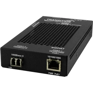 Lantronix SGPAT1039-105-EU - Gigabit PoE+ RJ-45 to 1000BASE-SX Multi-Mode Converter