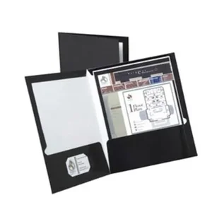 Tops Business Forms OXF 51706 - Oxford Letter Pocket Folder - 8 1/2 x 11 - 2 Pocket(s) - Black - 25 / Box