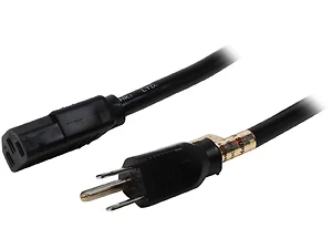 Tripp Lite be6411 - 2ft Computer Power Cord Cable 5-15P to C13 Heavy Duty 15A 14AWG 2' - 14AWG 15A (NEMA 5-15P to IEC-320-C13) 2-ft.