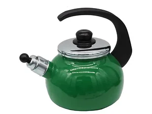Bulk Buys AD120 - 2.2 Liter Green Whistling Tea Kettle - Elegant Design