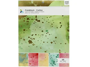Bulk Buys AD172 - Momenta 8.5 x 11 Alcohol Ink Cardstock Paper Pad, 48 Sheets