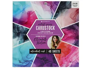 Bulk Buys AD173 - Momenta 8" x 8" Alcohol Ink Cardstock Pad - 48 Sheets