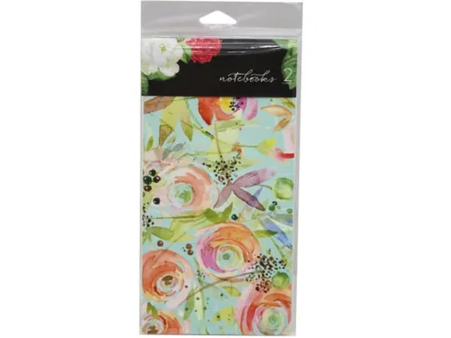 Bulk Buys AD287 - Webster's Pages Floral Traveler Notebooks - 2 Count Set