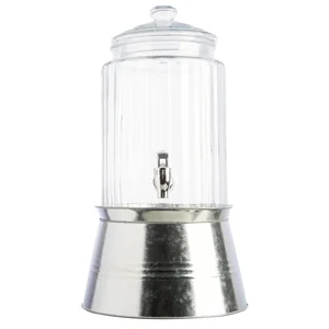Gibson 80612-02RR - Elegant 1.5 Gallon Glass Beverage Dispenser with Stand