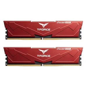 Team Group Inc FLRD532G5600HC32DC01 - TEAMGROUP T-FORCE VULCAN RED DDR5 16GBX2 5600 CL32-36-36-76 1.20V DESKTOP MEMOR