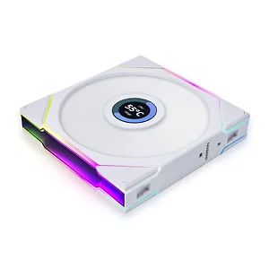 Lianli 14RTLLCD1W - Lian-Li 140mm White FDB Fan with LCD Display - 14RTLLCD1W