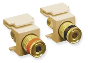 Cablesys ICC-IC107PMGIV - MODULE- BINDING POST- GOLD PLATED- IVORY