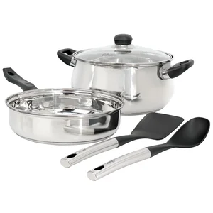 Oster 141109.05 - 5-Piece Belly-Shaped Stainless Steel Cookware Set