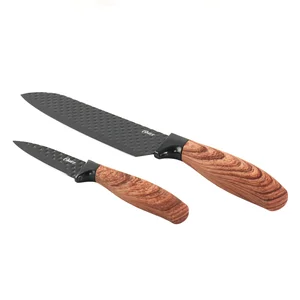 Oster 134815.02 - Gunderson 2-Piece Kitchen Cutlery Set - Black Steel