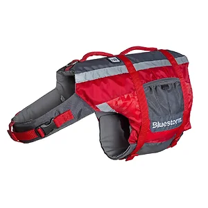 Bluestorm BS-ADV-RED-SMALL - Dog Paddler Life Jacket - Nitro Red - Small