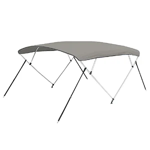 Covercraft A5487UB-10 - Carver Cadet Grey 4-Bow Bimini Top with Boot
