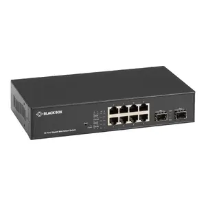Black Box Corporation LGB710A - THIS LAYER 2 WEB SMART SWITCH INCLUDES 8 10-/100-/1000-MBPS RJ45 PORTS AND 2 SFP