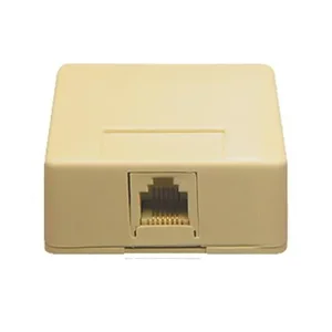 International Connectors And Cable Corp. IC625SB6IV - Ivory Surface Mount Jack 6P6C with Voice Termination