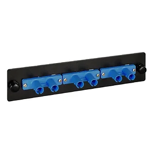 International Connectors And Cable Corp. ICFOPT26BK - Adapter Panel 3 Duplex ST SM Ceramic Blue