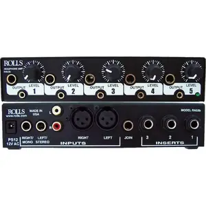 Rolls 0133-0092 - 5 Ch Headphone Amp 1/2 Rack
