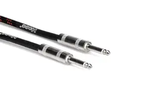 Hosa Tech 0077-0112 - Cloth Guitar Cable Straight To Same 18' Black/Red