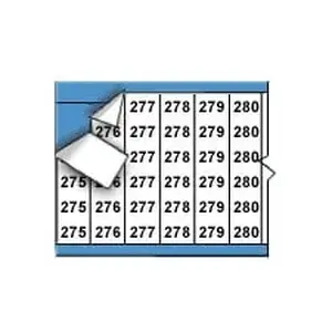 Brady WM-275-299-PK - CONSECUTIVE NUMBERS VINYL CLOTH WIRE MARKERS