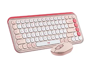 Logitech 920-013105 - Rose Off-White Combo: Keyboard and Mouse Set