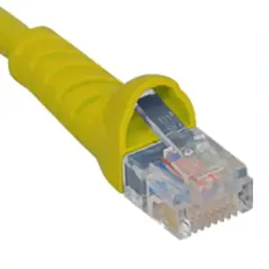 International Connectors And Cable Corp. ICPCSJ01YL - Patch Cord CAT 5E Molded Boot 1 FT Yellow