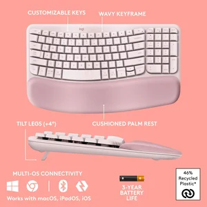 Logitech 920-012276 - WAVE KEYS - Elegant Rose Design Keyboard