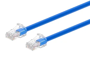 Monoprice 44642 - CAT6A 1FT BLUE COMPONENT LEVEL PATCH CABLE_ UTP_ 24AWG_ 500MHZ_ PURE B
