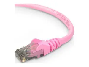 Belkin A3L980-25-PNK-S - PATCH CABLE - UNSHIELDED TWISTED PAIR (UTP) - MALE LEFT GENDER - MALE RIGHT GEND