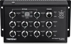 Trendnet TI-XPG102 - 10-PORT INDUSTRIAL EN 50155 M12 GIGABIT POE+ RAILWAY SWITCH