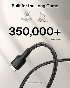 Belkin ENA008fq2MBK - 60W Braided USB-C to USB-C Cable