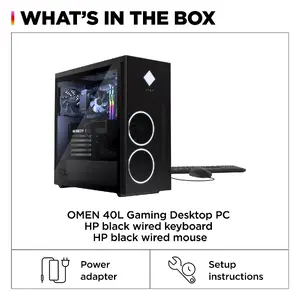 Hp A20PDAA#ABA - OMEN 40L Gaming Desktop - Ryzen 7, 32GB RAM, RTX 4070